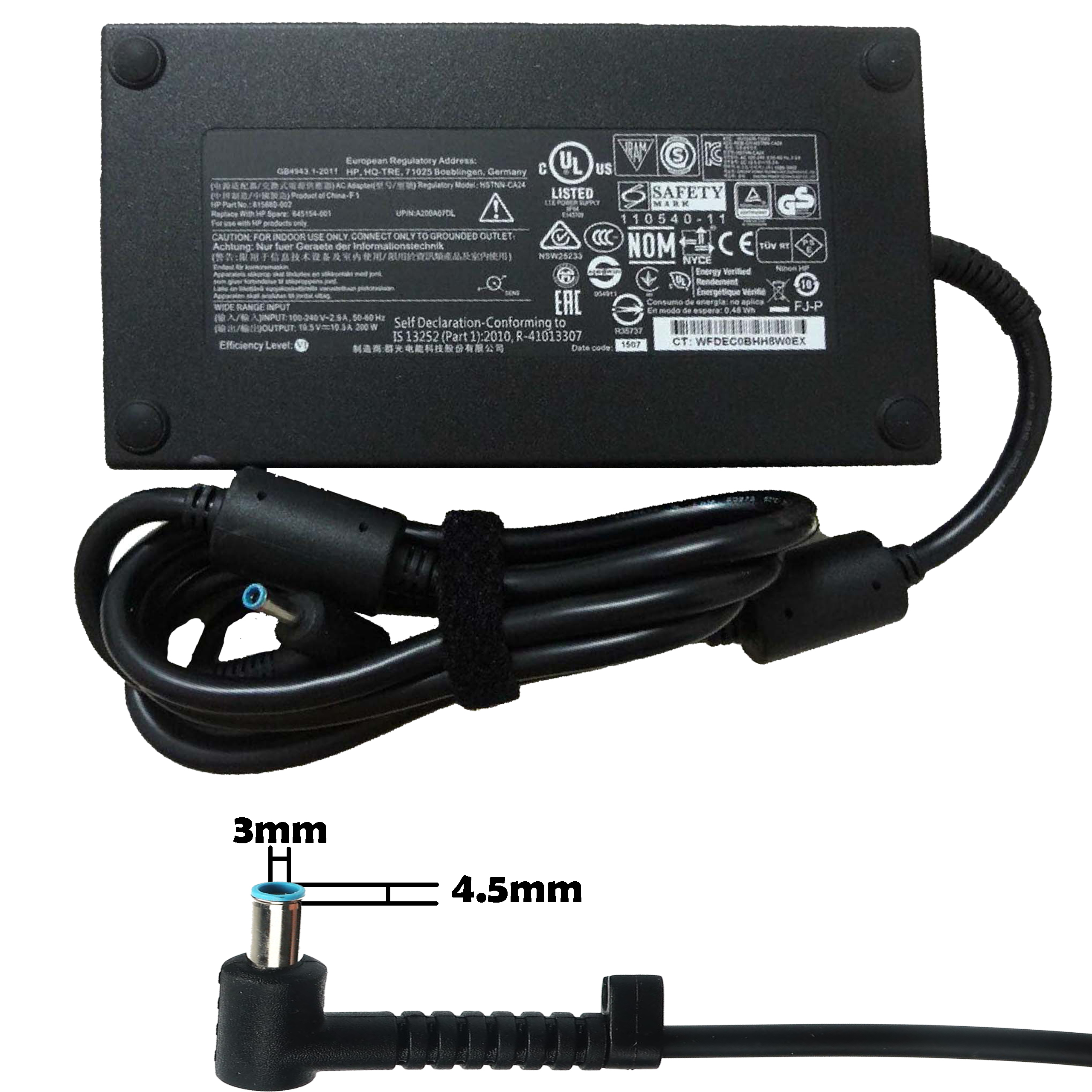 BLUE HP Adaptor 19.5V 10.3A 200W آداپتور اچ پی
