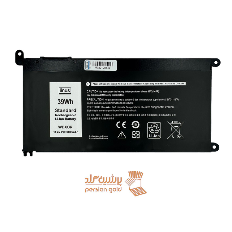 باتری لپ تاپ دل DELL BATTERY 5567 WDXOR 3400MAH