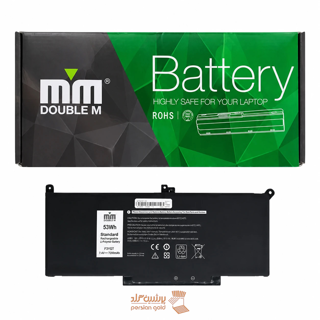 باتری لپ تاپ دل Battery Dell latitude 7490-7480 f۳ygt